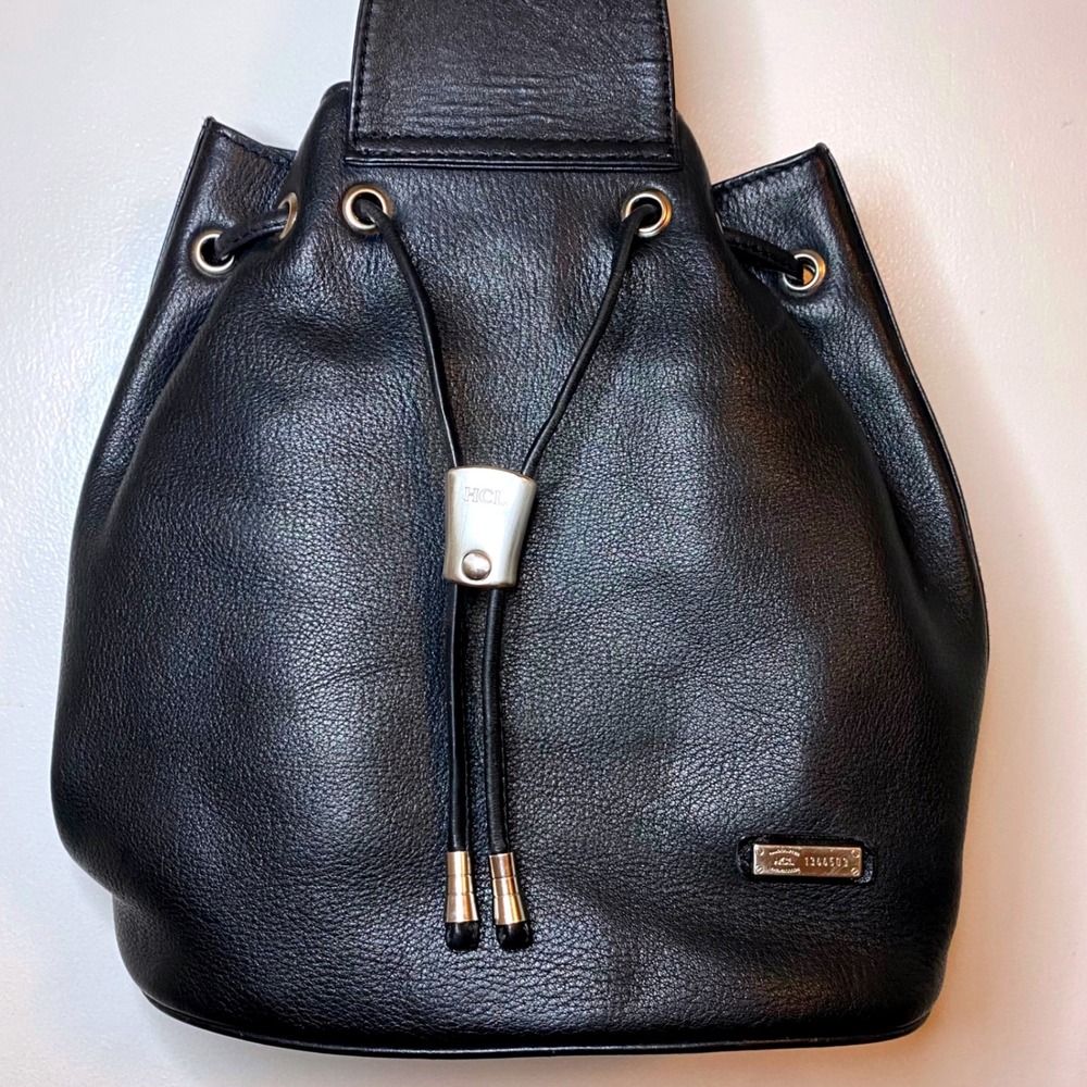 HCL Germany Genuine Leather Drawstring Bucket Bag Handcrafted Vintage Designer